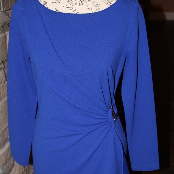 DKNY Rounded Neck Sheath Dress - Picture 1 of 10